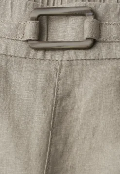 Slim Legs linnen broek met gesp