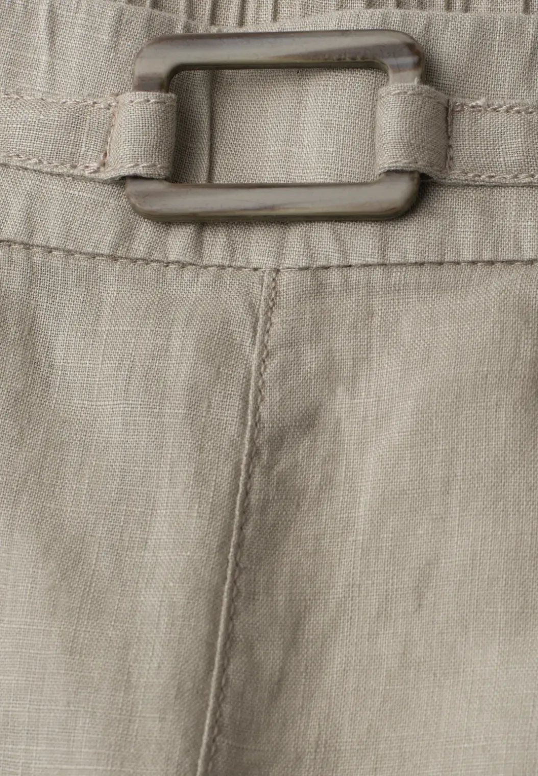 Slim Legs linnen broek met gesp