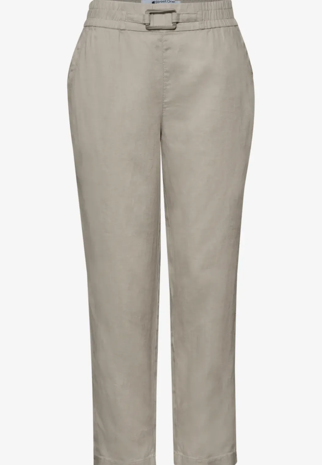 Slim Legs linnen broek met gesp