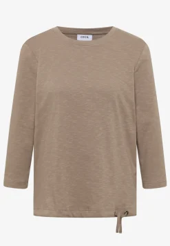 Slub Shirt met ronde hals