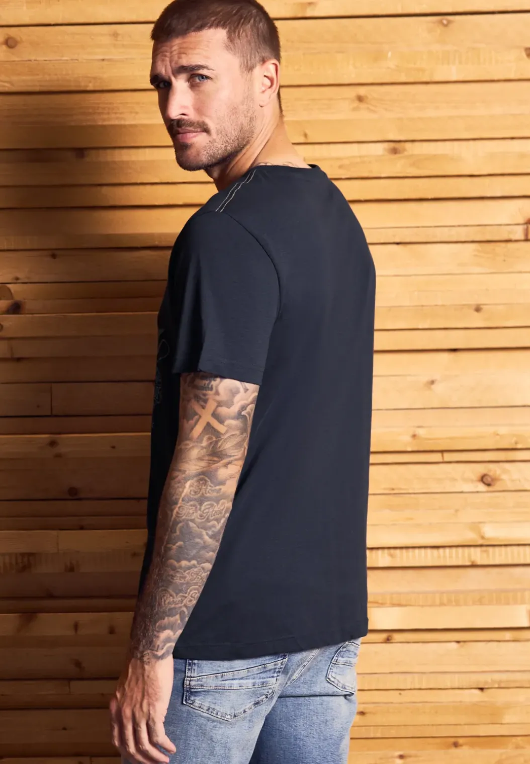 Slub Shirt met tekst