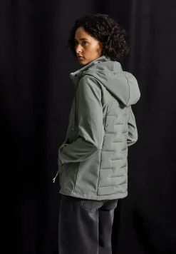 Softshell jack met structuurmix