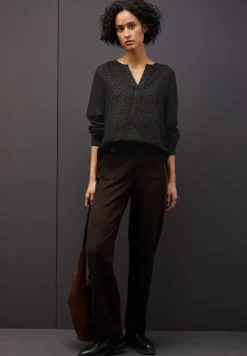 Split hals leo blouse