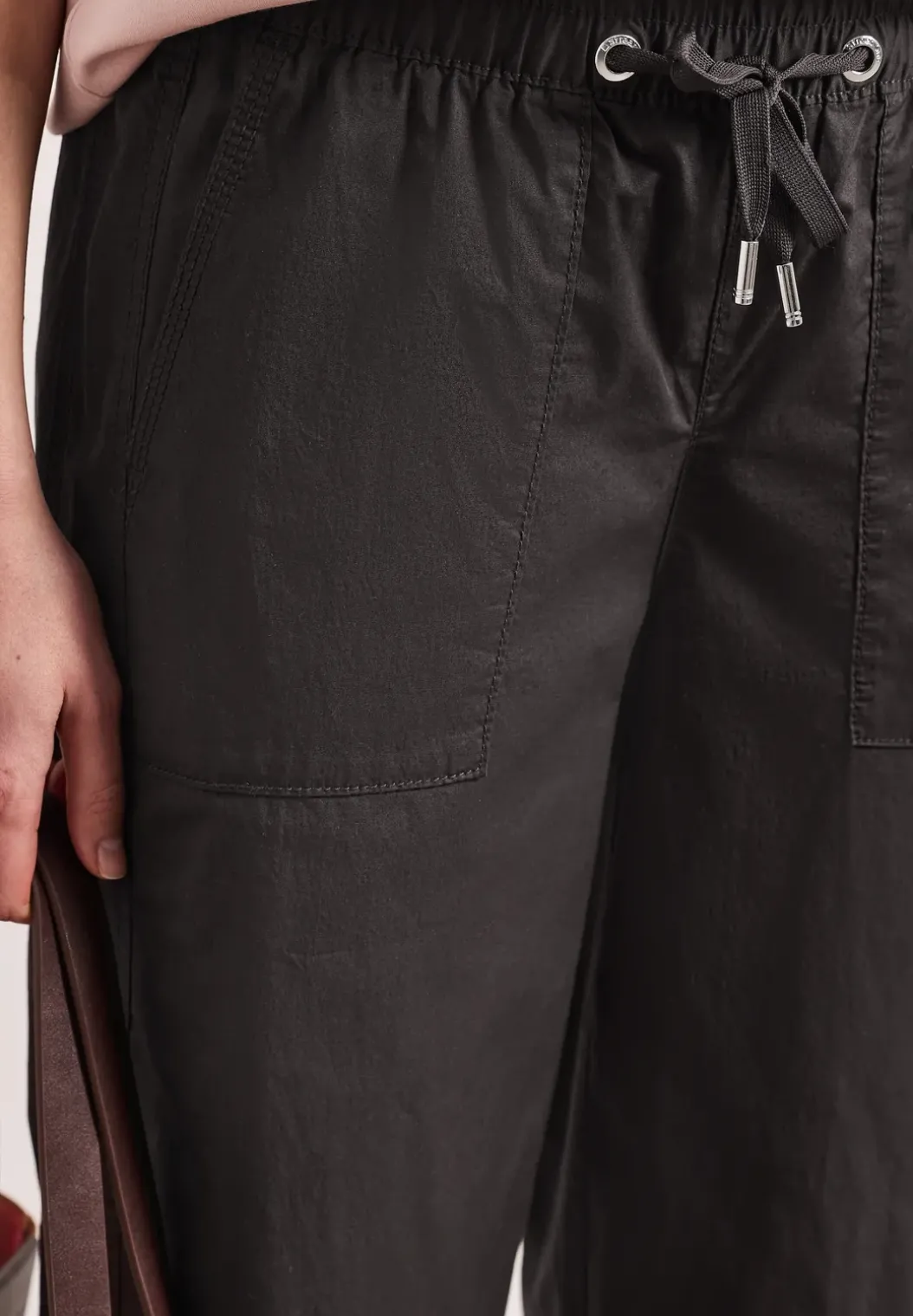 Straight Legs broek in paper touch stof