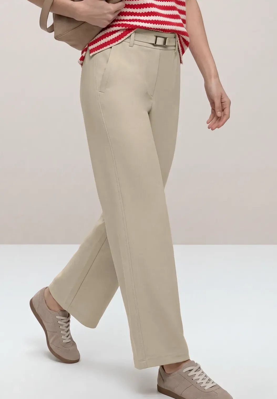 Straight Legs broek met gespdetail