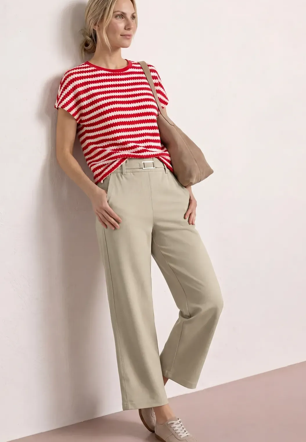 Straight Legs broek met gespdetail