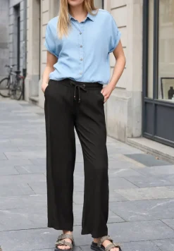 Straight Legs broek met gekreukte textuur