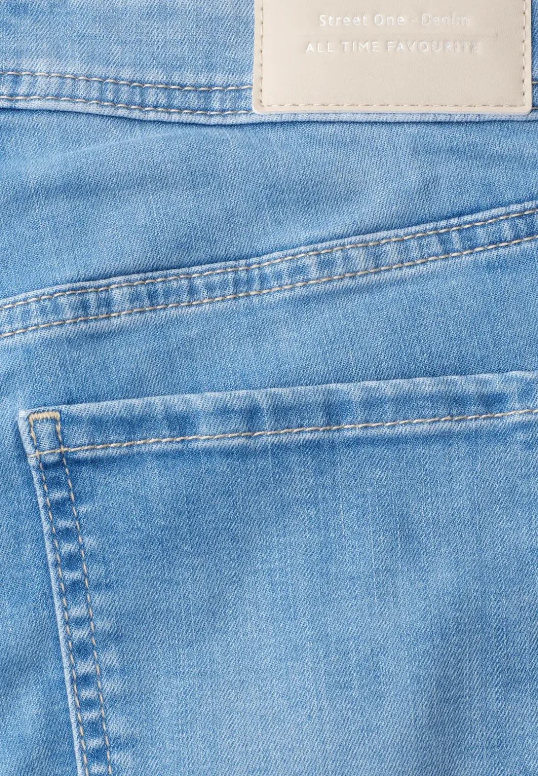Straight Legs jeans met franje aan de zoom