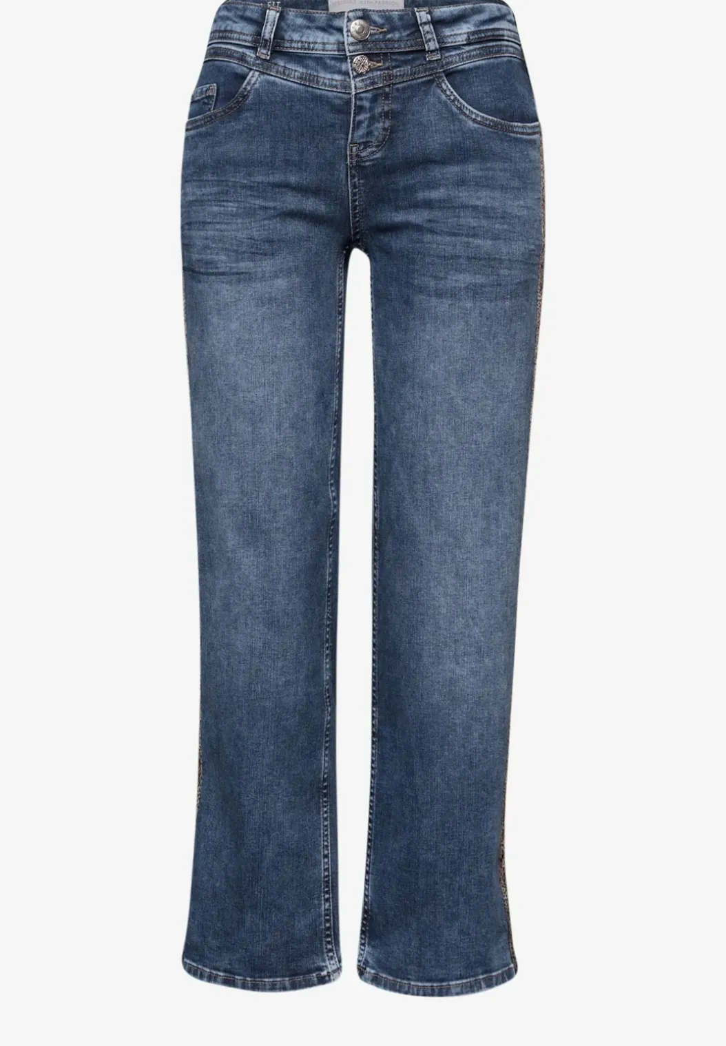 Straight Legs jeans met tape