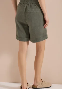 Straight Legs shorts van mousseline