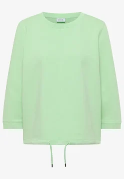 Sweater met 3/4 mouwen en trekkoord