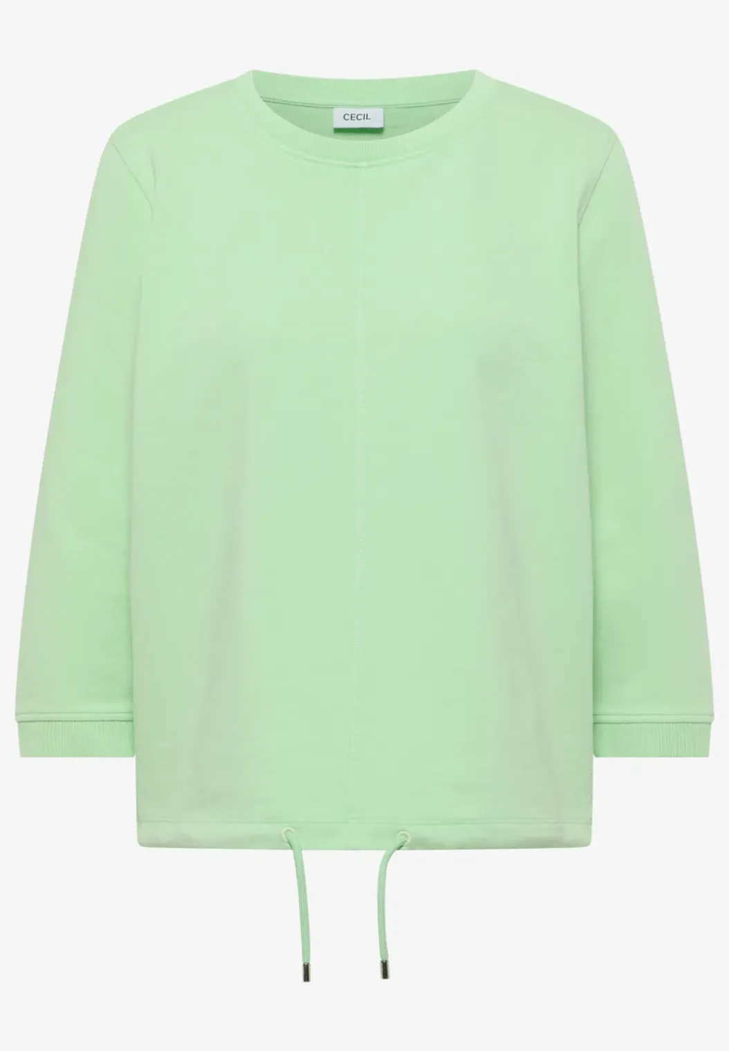 Sweater met 3/4 mouwen en trekkoord