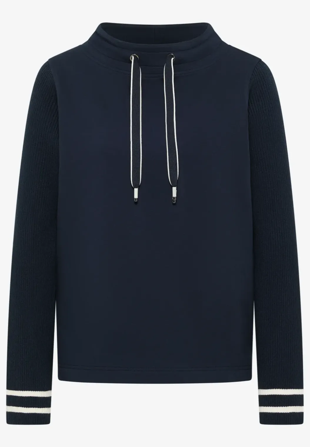 Sweater met gebreide mouwen