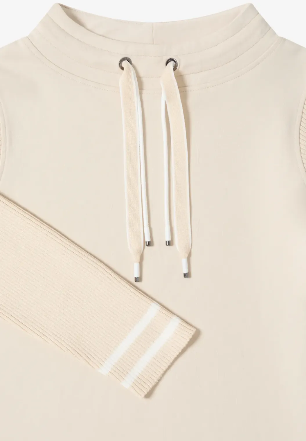 Sweater met gebreide mouwen