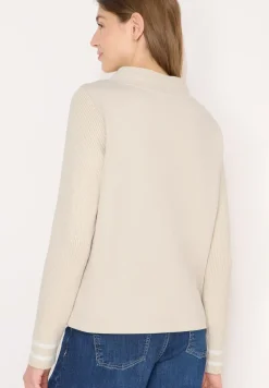 Sweater met gebreide mouwen