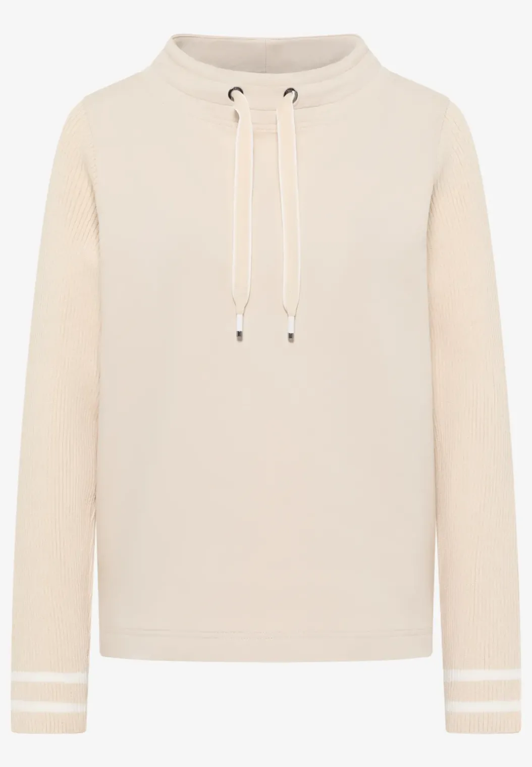 Sweater met gebreide mouwen