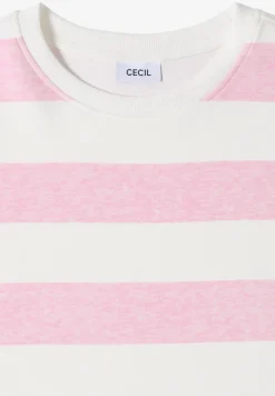 Sweater met korte mouwen en strepen