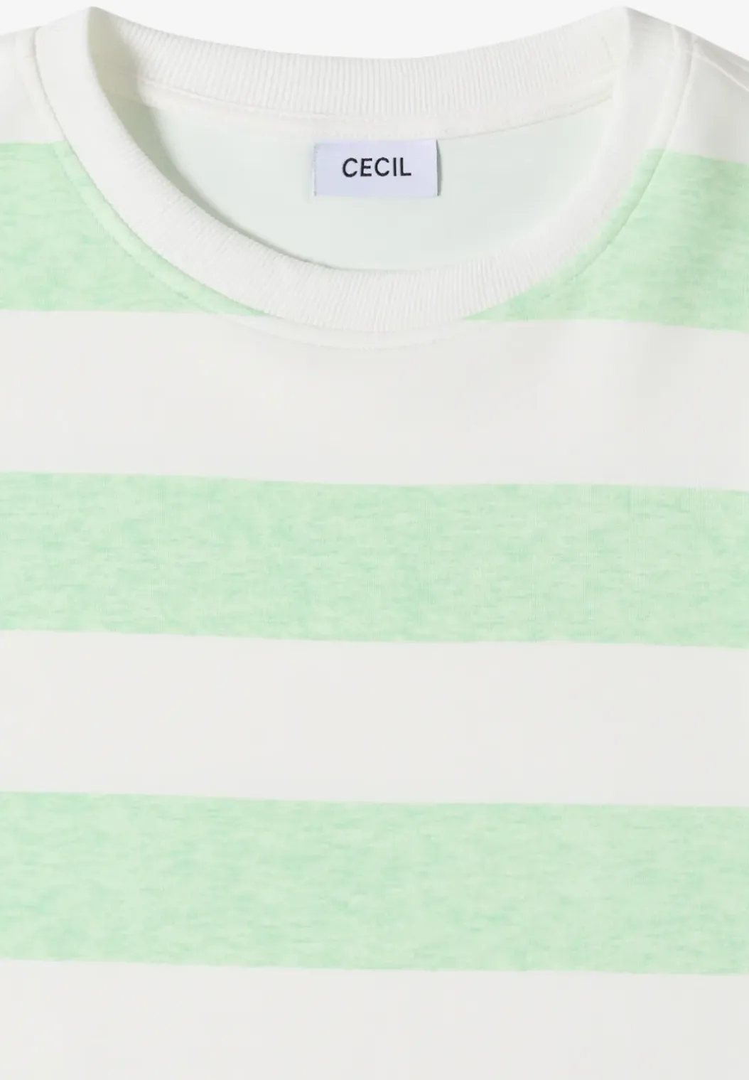 Sweater met korte mouwen en strepen