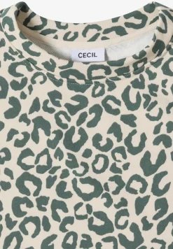 Sweater met korte mouwen en leoprint