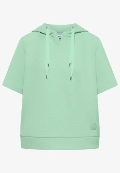 Sweater met korte mouwen en capuchon