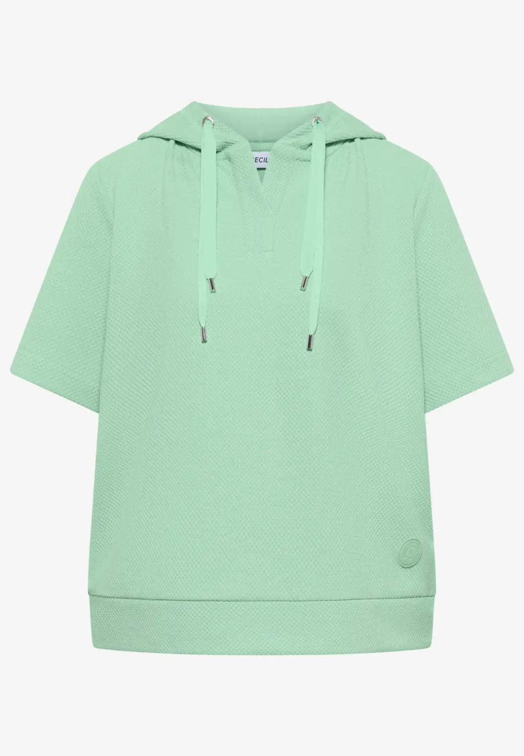 Sweater met korte mouwen en capuchon