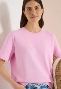 Sweater met korte mouwen en ronde hals