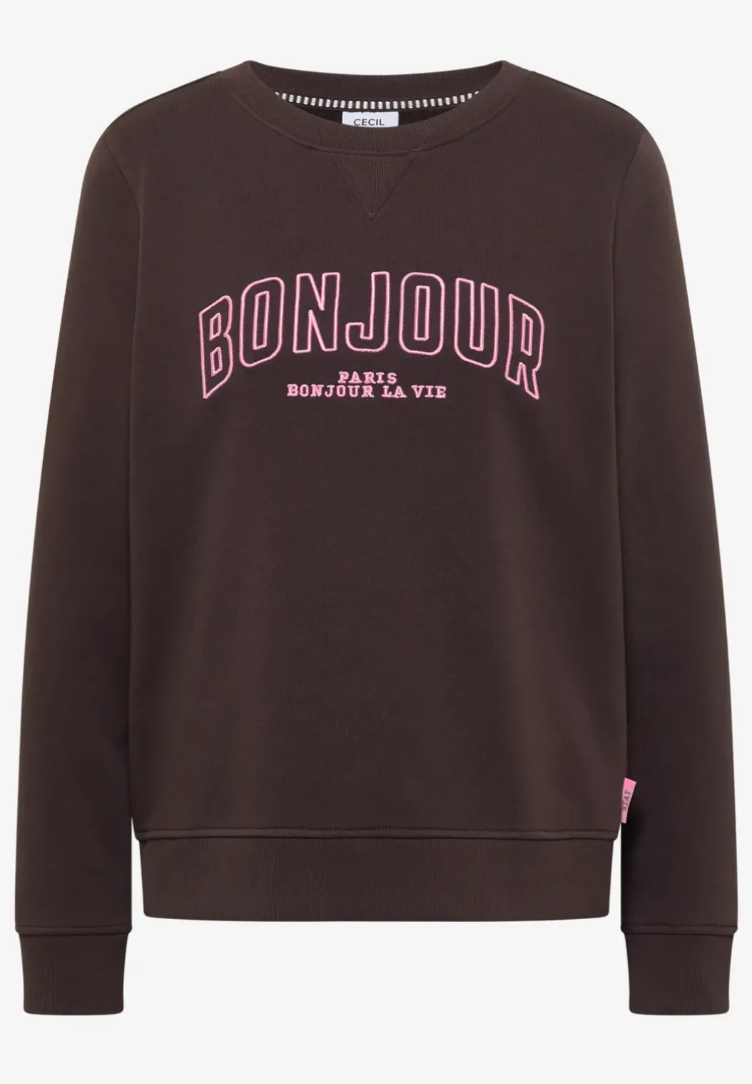 Sweater met lange mouwen en borduursel