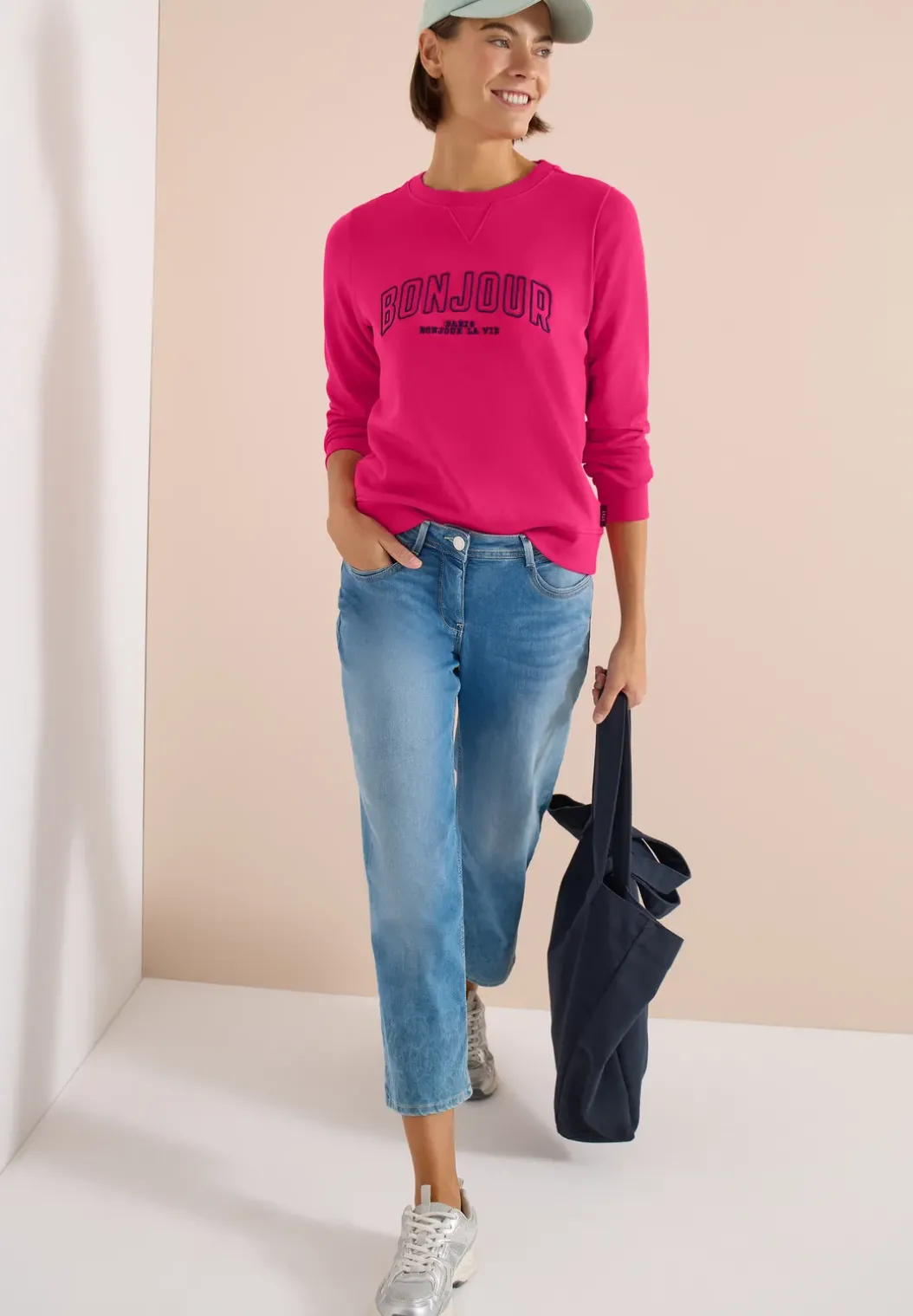 Sweater met lange mouwen en borduursel