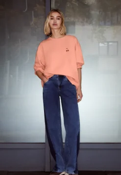Sweater met lange mouwen en opdruk op de rug