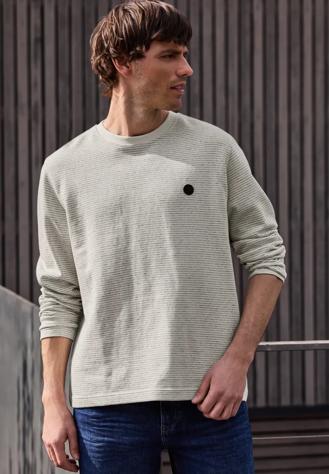 Sweater met ronde hals in een zachte stof