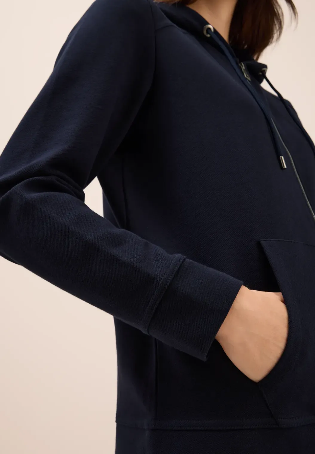 Sweatjack met textuur