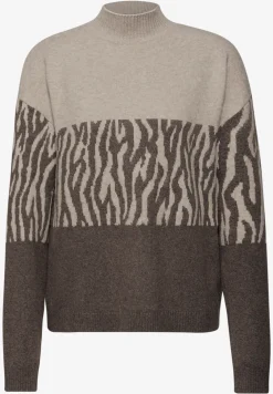 Sweat met jacquard in kleurblok