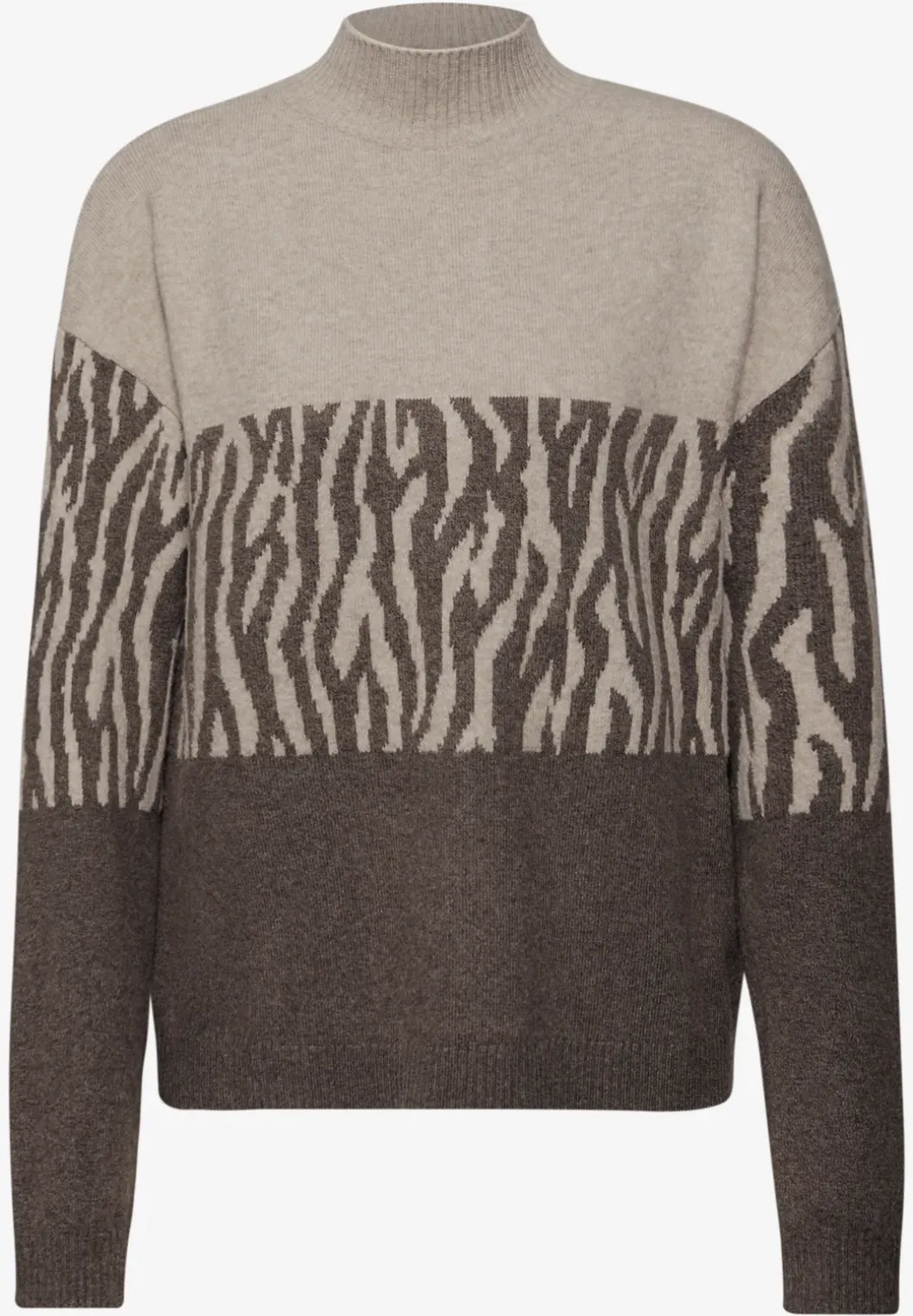 Sweat met jacquard in kleurblok