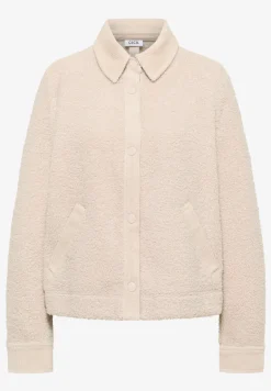 Teddy jas met corduroy details