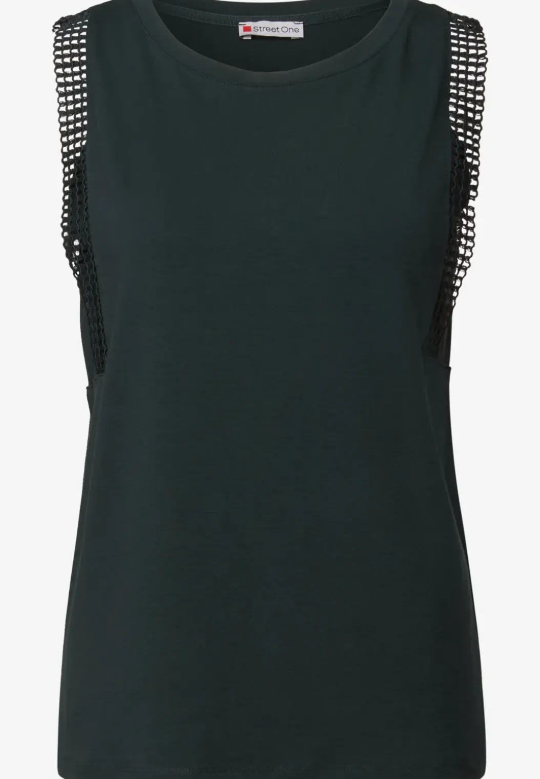 Top met gehaakte details