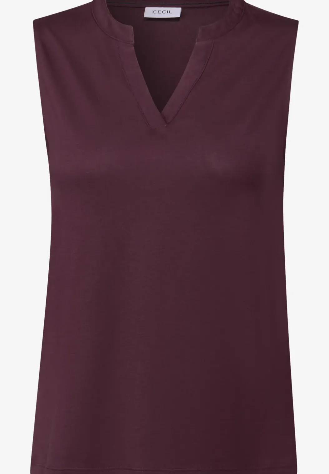 Top met gespleten hals