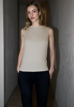 Top met glitter gebreide look