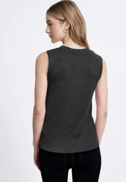 Top met glitter gebreide look
