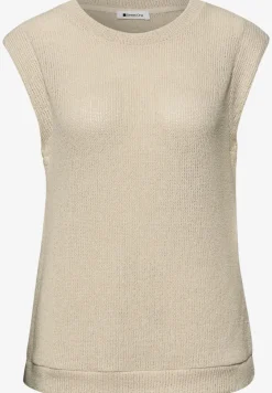 Top met overhangende schouders in een gebreide look