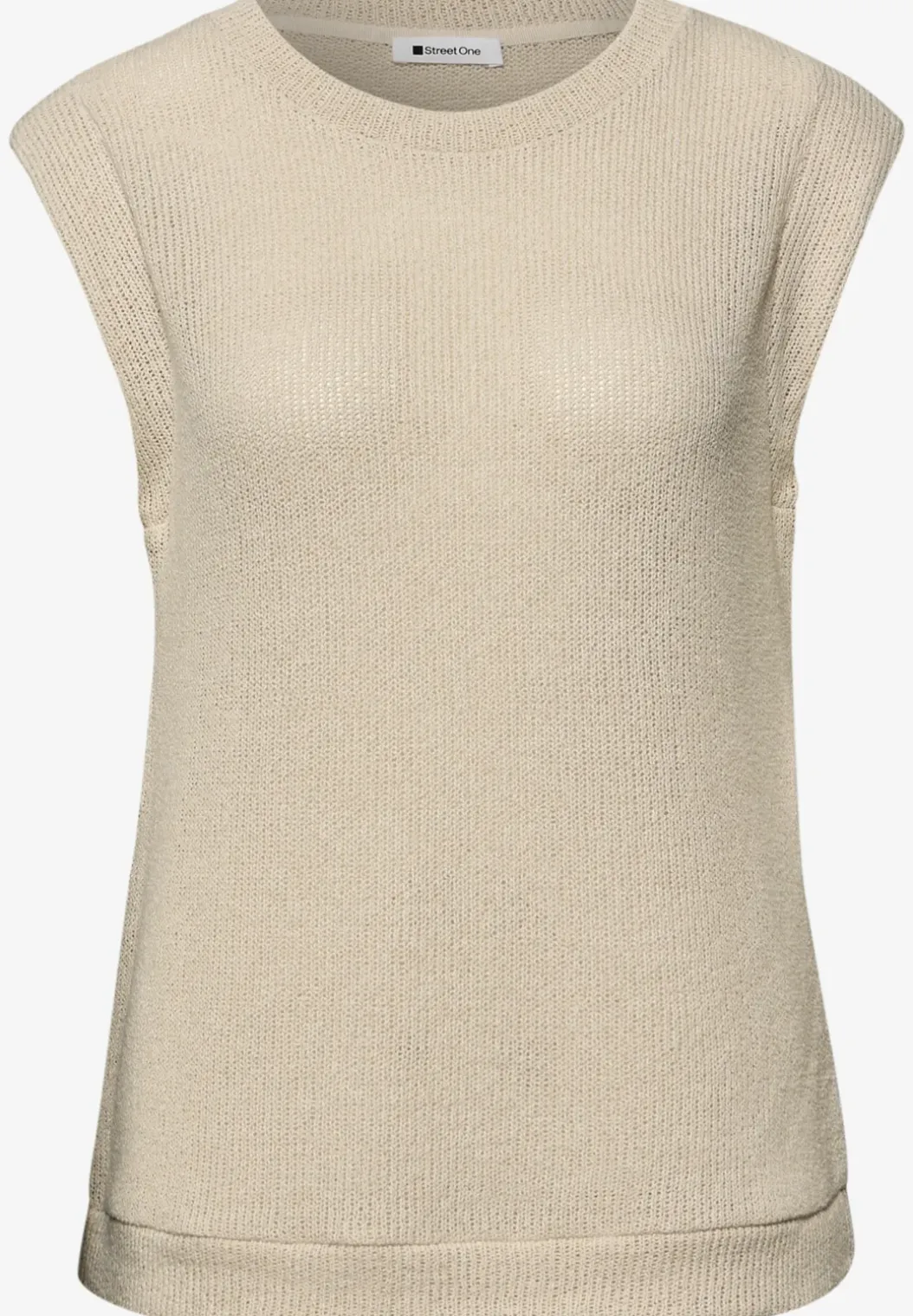 Top met overhangende schouders in een gebreide look