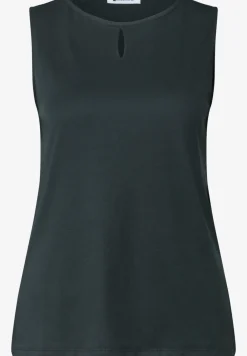 Top met ronde hals en uitgesneden detail