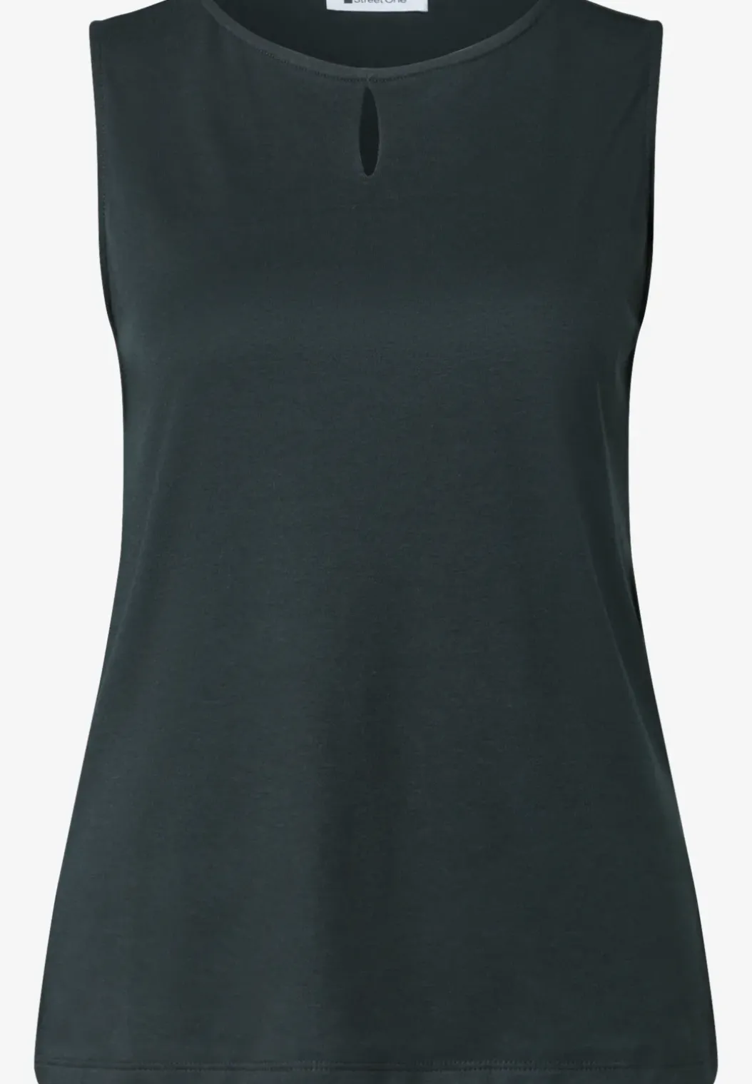Top met ronde hals en uitgesneden detail