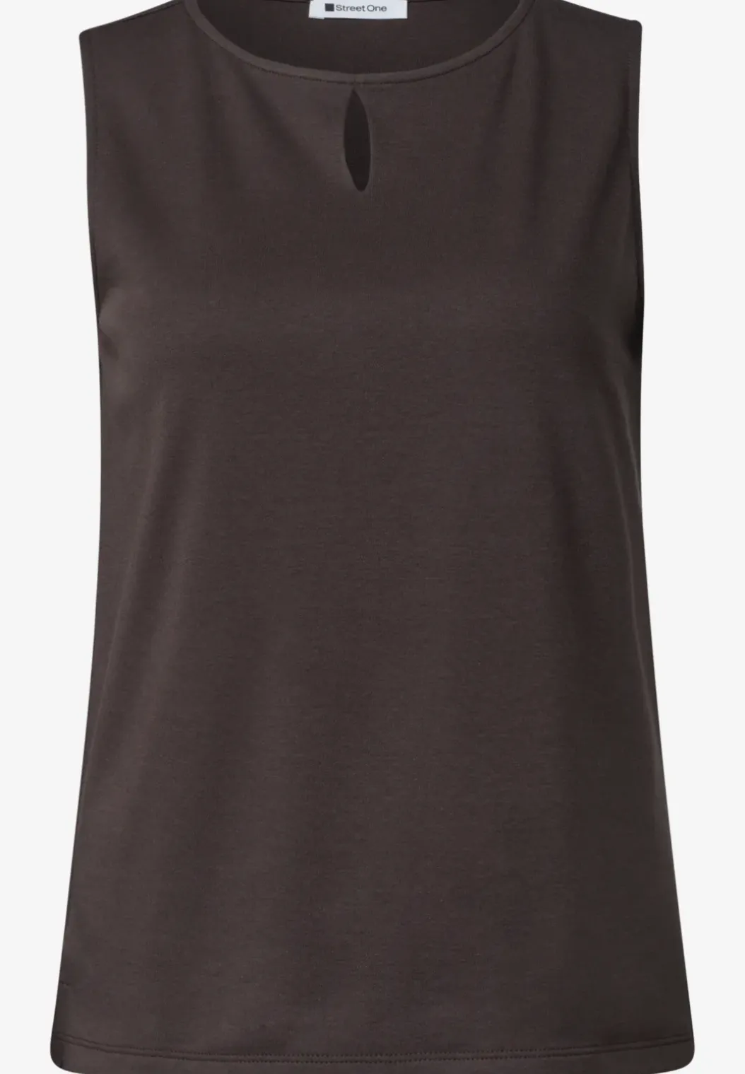 Top met ronde hals en uitgesneden detail