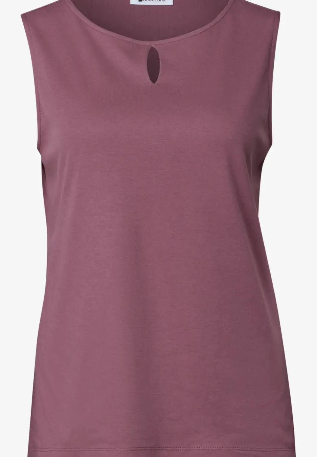 Top met ronde hals en uitgesneden detail