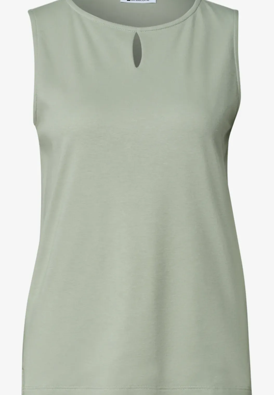 Top met ronde hals en uitgesneden detail