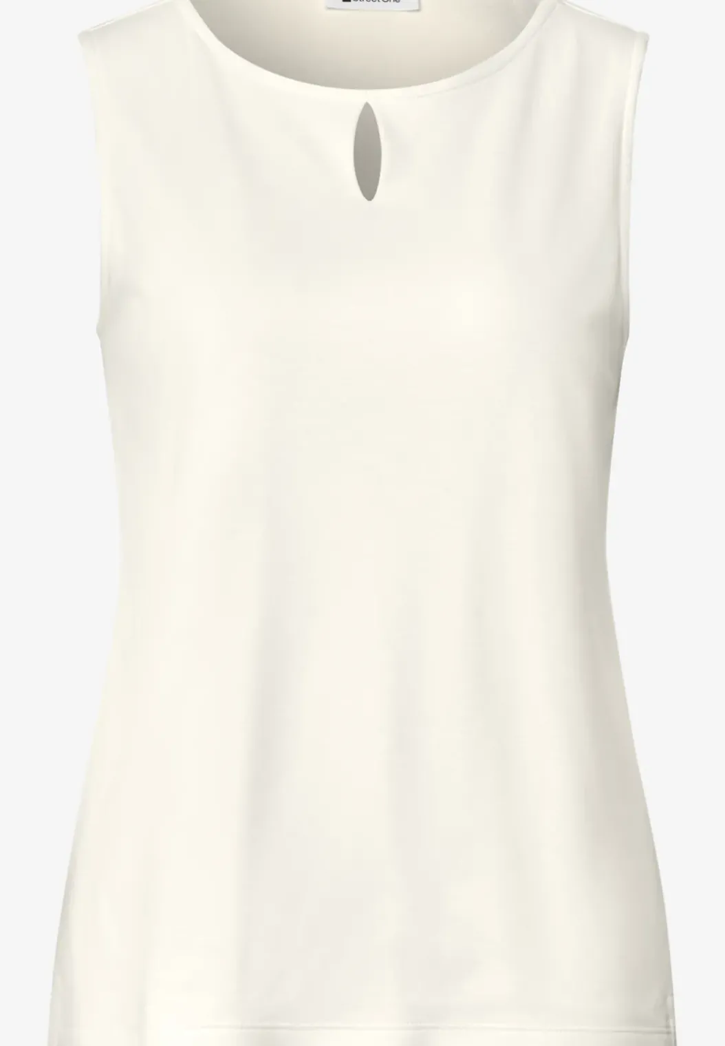 Top met ronde hals en uitgesneden detail