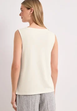 Top met ronde hals en uitgesneden detail