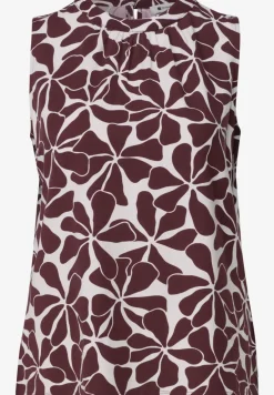 Top met ronde hals en zebraprint
