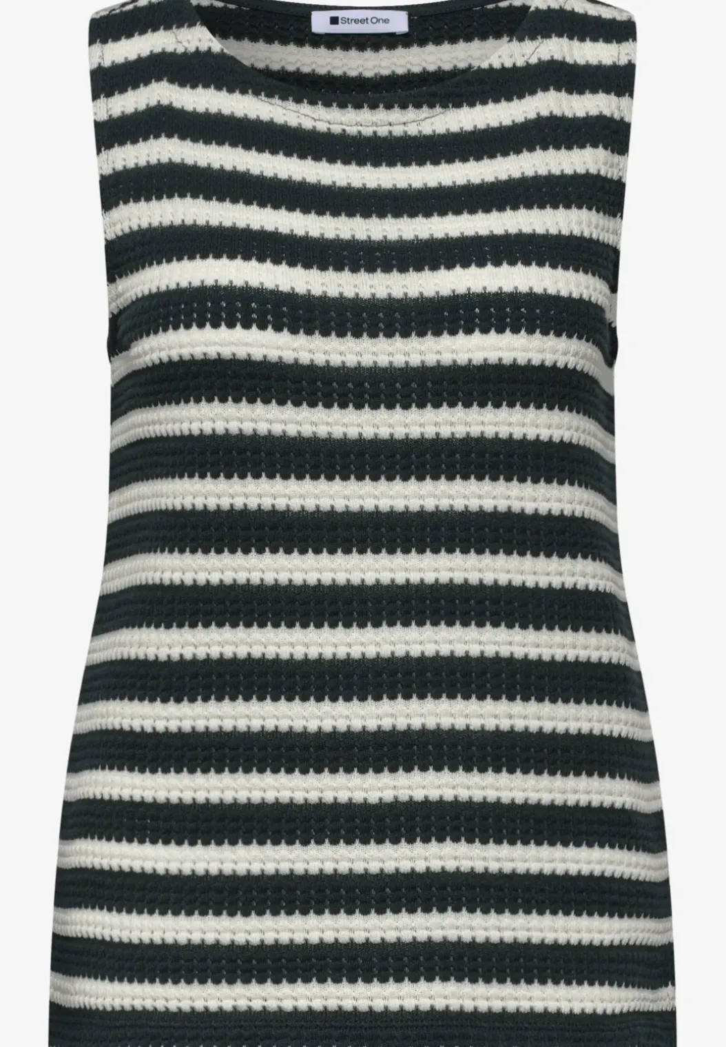 Top met strepen in een gebreide look