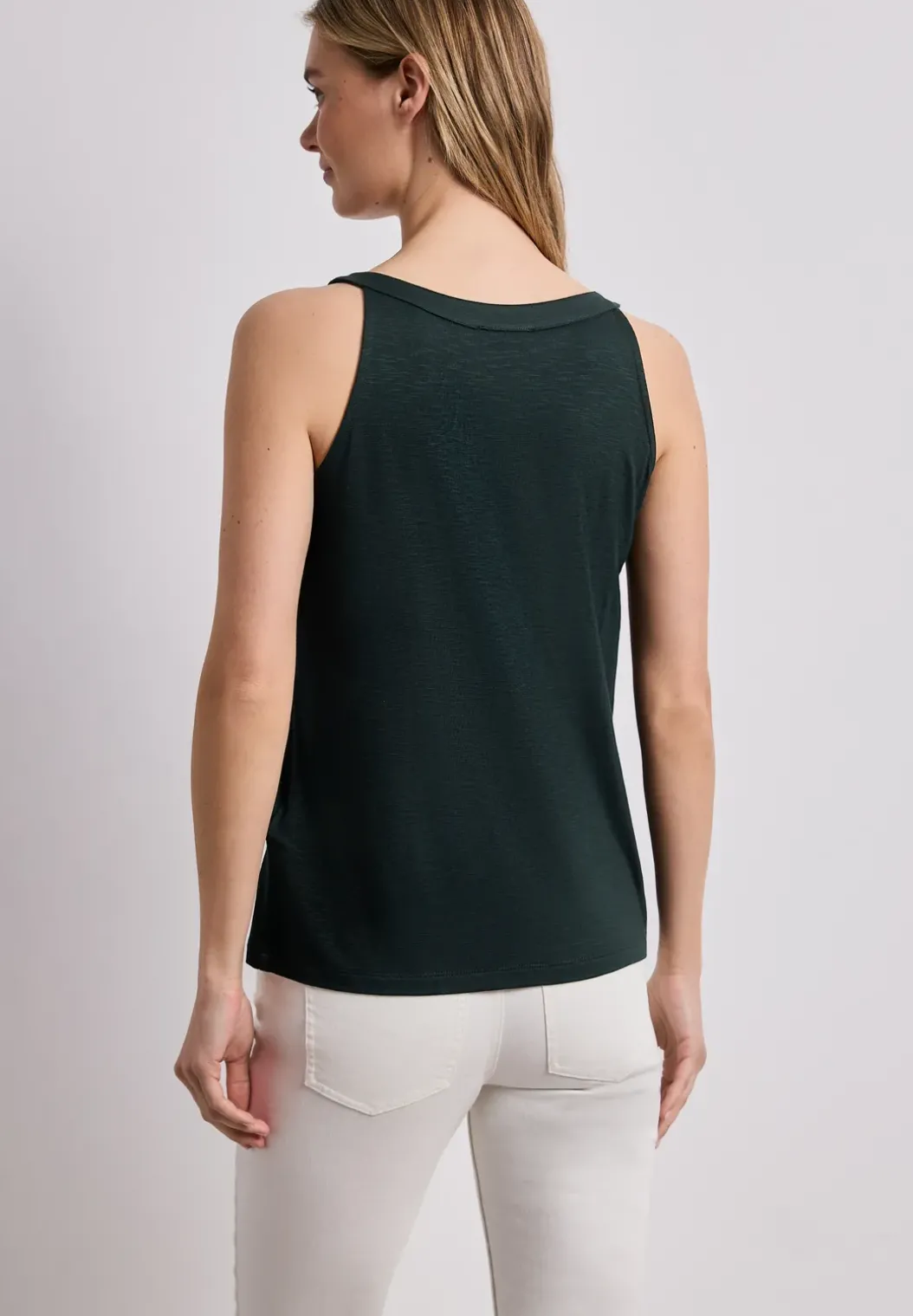 Top met V-hals en decoratief detail